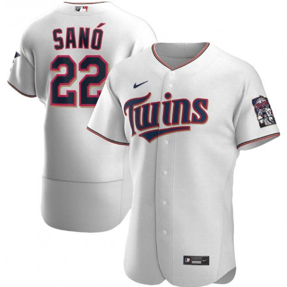 Men’s Minnesota Twins #22 Miguel Sano White Flex Base Stitched MLB Jersey