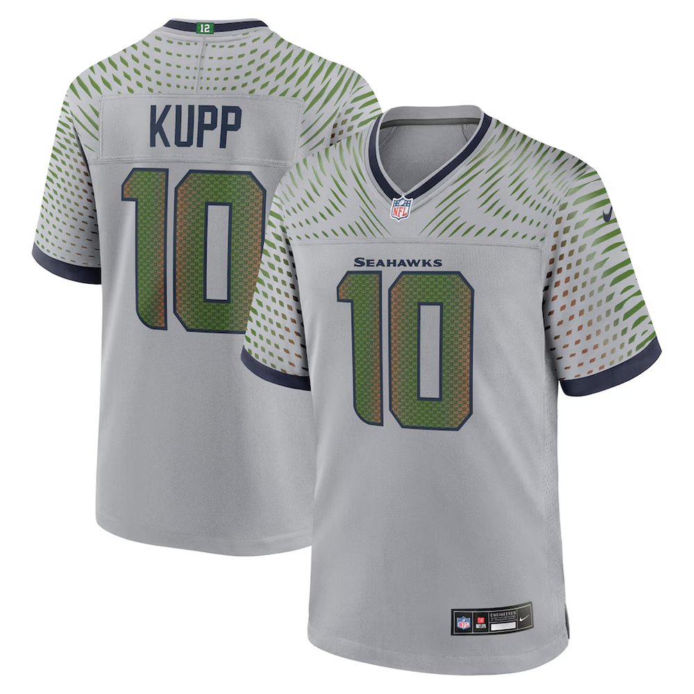 Men’s Seattle Seahawks #10 Cooper Kupp Gray Rivalries Collection Game Jersey