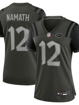 Women's New York Jets #12 Joe Namath Black Rivalries Collection Game Jersey