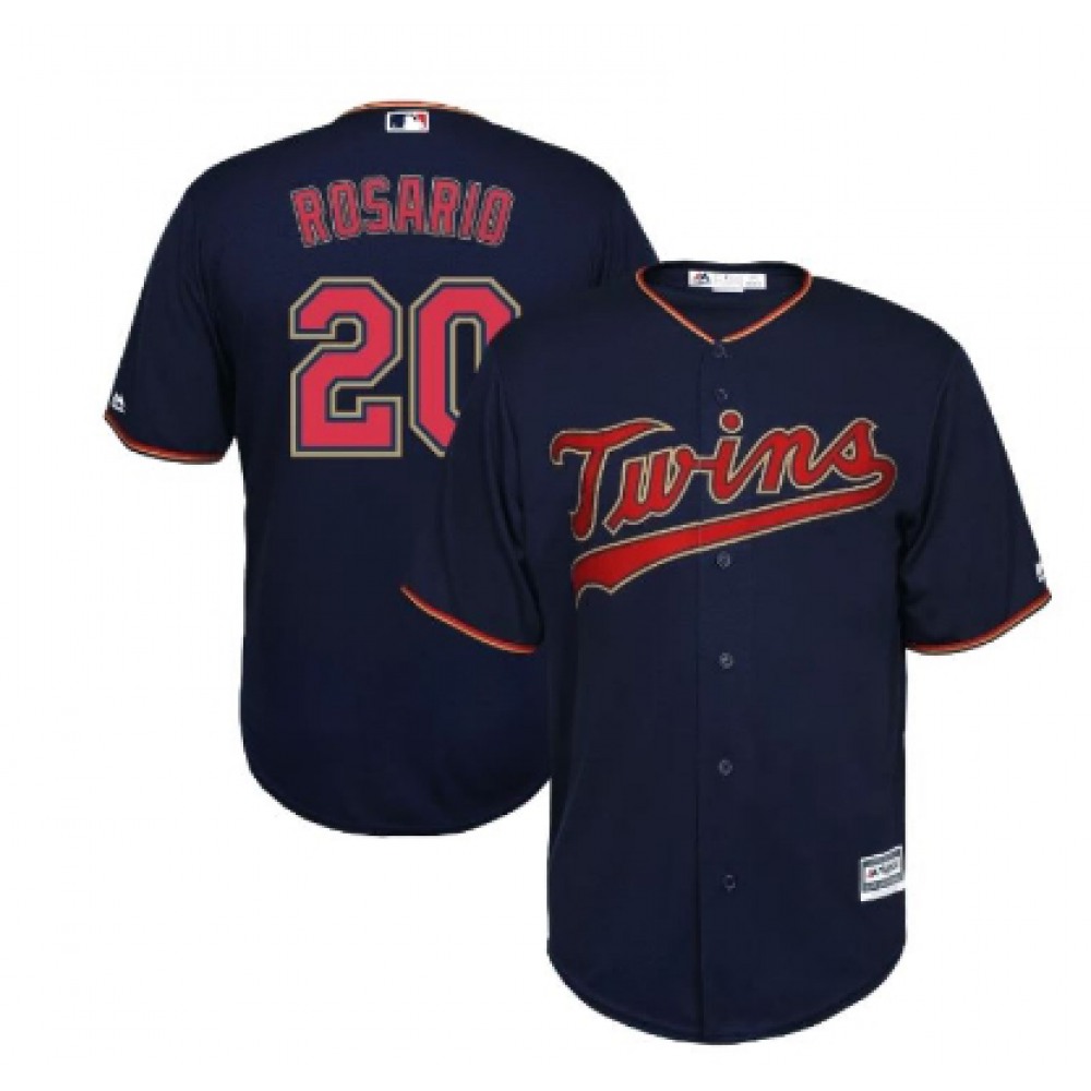 Men’s Minnesota Twins #20 Eddie Rosario Navy Cool Base Stitched MLB Jersey