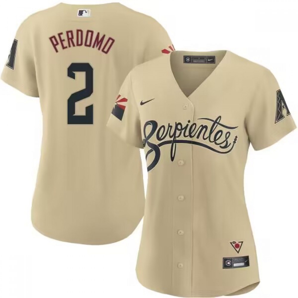 Women’s Arizona Diamondbacks #2 Geraldo Perdomo 2021 Cream City Connect Stitched Baseball Jersey(Run Small)