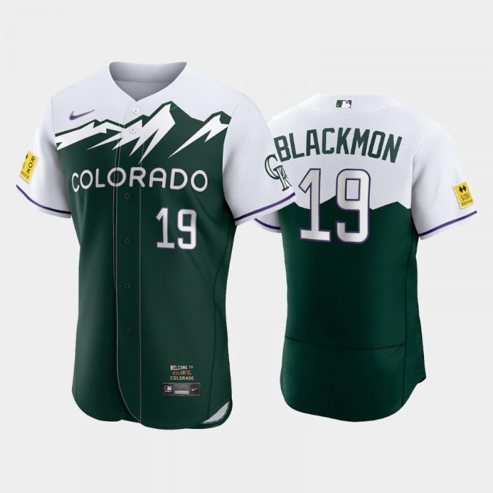 Men’s Colorado Rockies #19 Charlie Blackmon 2022 Green City Connect Flex Base Stitched Jersey