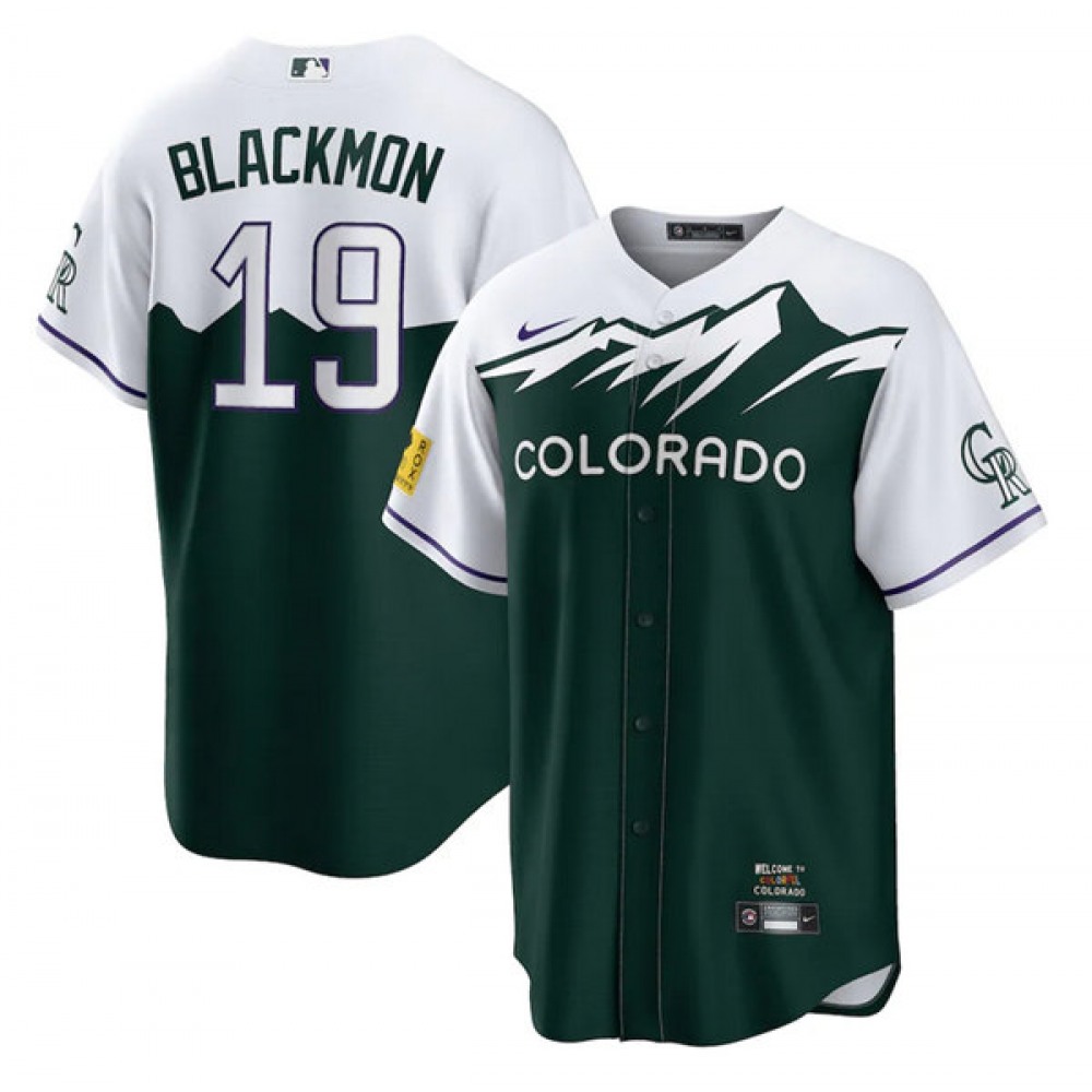 Men’s Colorado Rockies #19 Charlie Blackmon 2022 Green City Connect Stitched Baseball Jersey