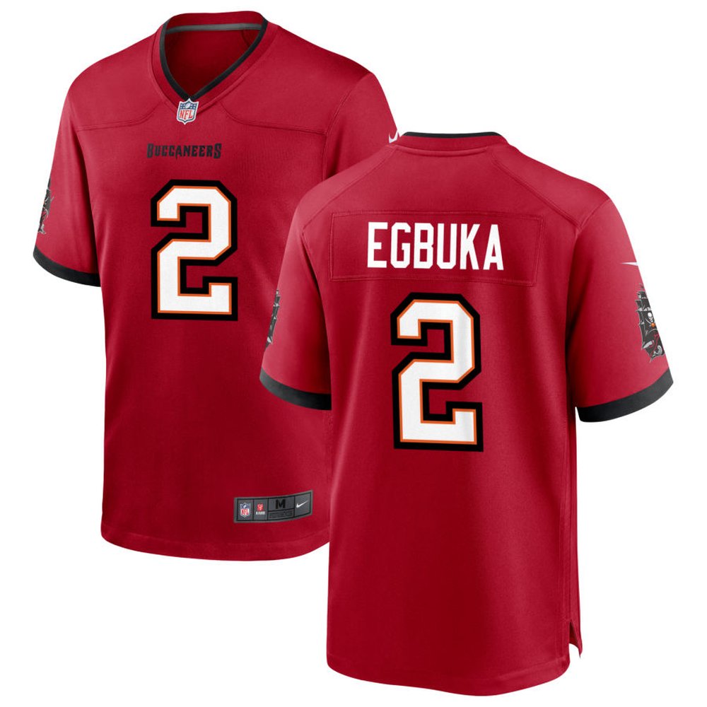 Men’s ’76 Tampa Bay Buccaneers #2 Emeka Egbuka Nike Red Player Game Jersey