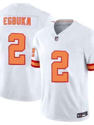 Youth '76 Tampa Bay Buccaneers #2 Emeka Egbuka Nike White F.U.S.E. Vapor Limited Stitched Jersey