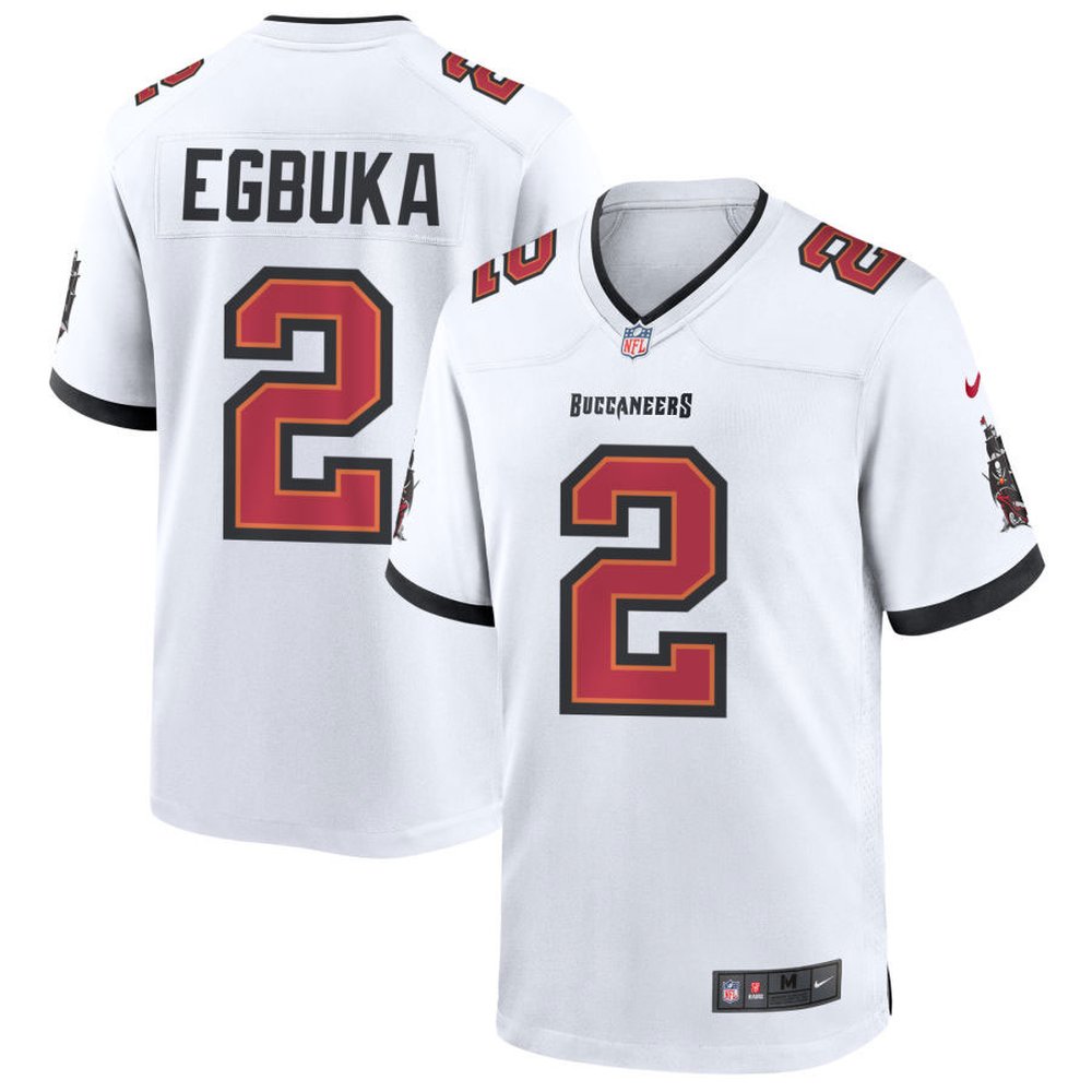 Youth ’76 Tampa Bay Buccaneers #2 Emeka Egbuka Nike White Player Game Jersey