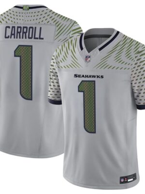 Youth Seattle Seahawks #1 Pete Carroll Gray Rivalries Collection F.U.S.E. Vapor Limited Stitched Jersey