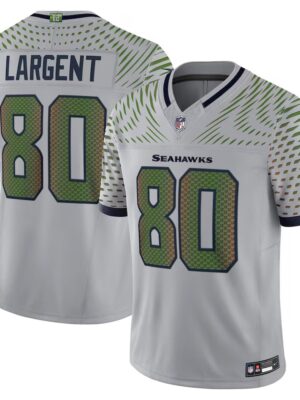 Youth Seattle Seahawks #80 Steve Largent Gray Rivalries Collection F.U.S.E. Vapor Limited Stitched Jersey