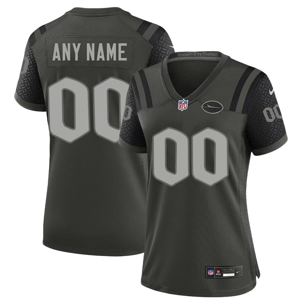 Women’s New York Jets Custom Black Rivalries Collection Game Jersey