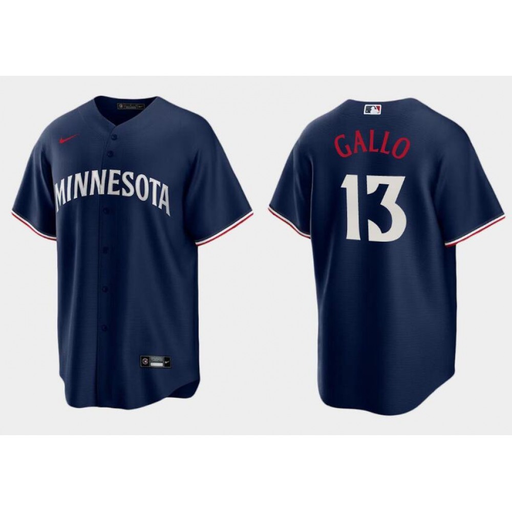 Men’s Minnesota Twins #13 Joey Gallo Navy Cool Base Stitched Baseball Jersey