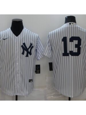 Men's New York Yankees #13 Alex Rodriguez White Cool Base Stitched Baseball Jersey