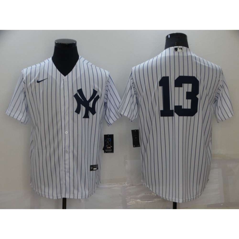 Men’s New York Yankees #13 Alex Rodriguez White Cool Base Stitched Baseball Jersey
