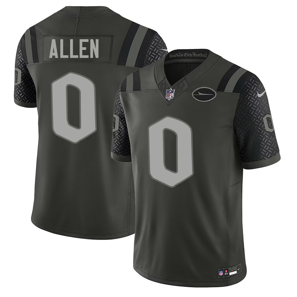 Men’s New York Jets #0 Braelon Allen Black Rivalries Collection F.U.S.E. Vapor Limited Stitched Jersey