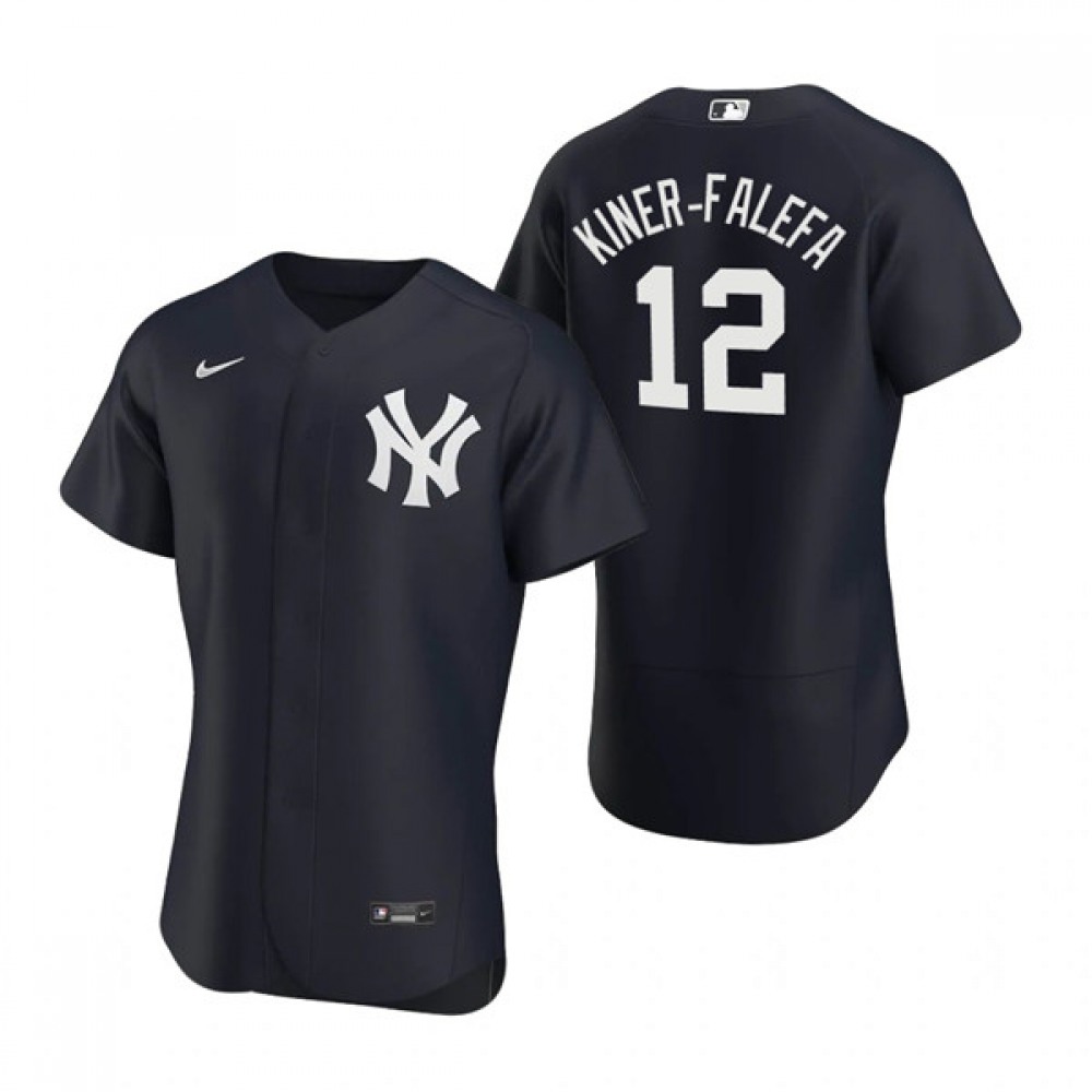 Men’s New York Yankees #12 isiah Kiner-Falefa Black Flex Base Stitched Jersey
