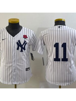 Youth New York Yankees #11 Anthony Volpe White Cool Base Stitched Baseball Jersey