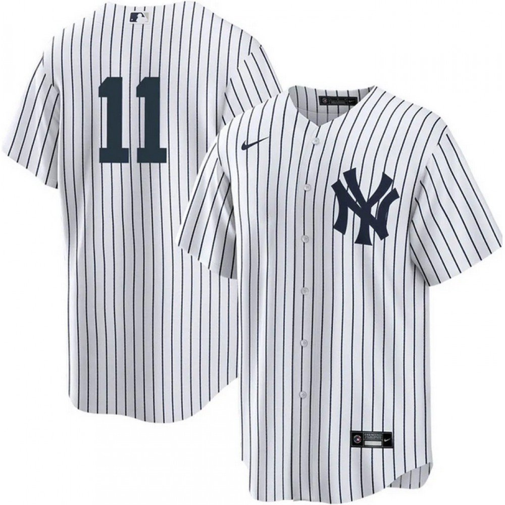 Men’s New York Yankees #11 Anthony Volpe White Cool Base Stitched Baseball Jersey