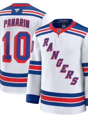 Men's New York Rangers #10 Artemi Panarin White Away Premium Jersey