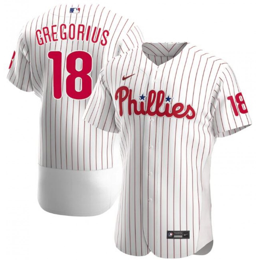 Men’s Philadelphia Phillies #10 J.T. Realmuto White Flex Base Stitched Jersey