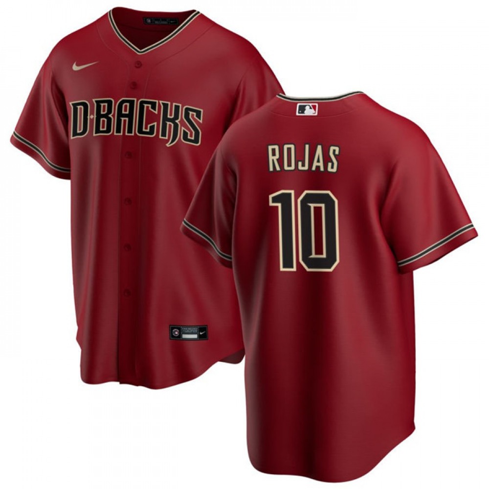 Men’s Arizona Diamondbacks #10 Josh Rojas Red Cool Base Stitched Baseball Jersey