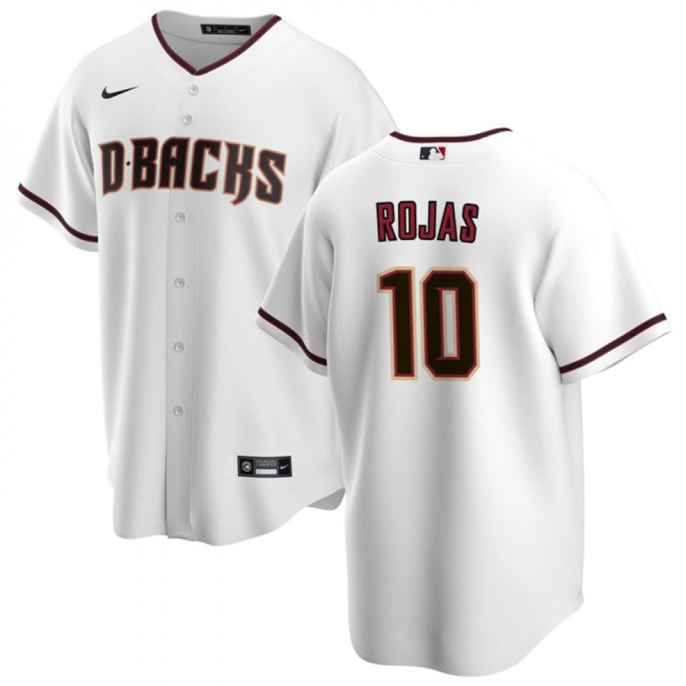 Men’s Arizona Diamondbacks #10 Josh Rojas White Cool Base Stitched Baseball Jersey