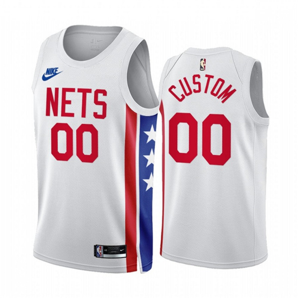 Men’s Brooklyn Nets Customized 2022/23 White Classci Edition Stitched Basketball Jersey