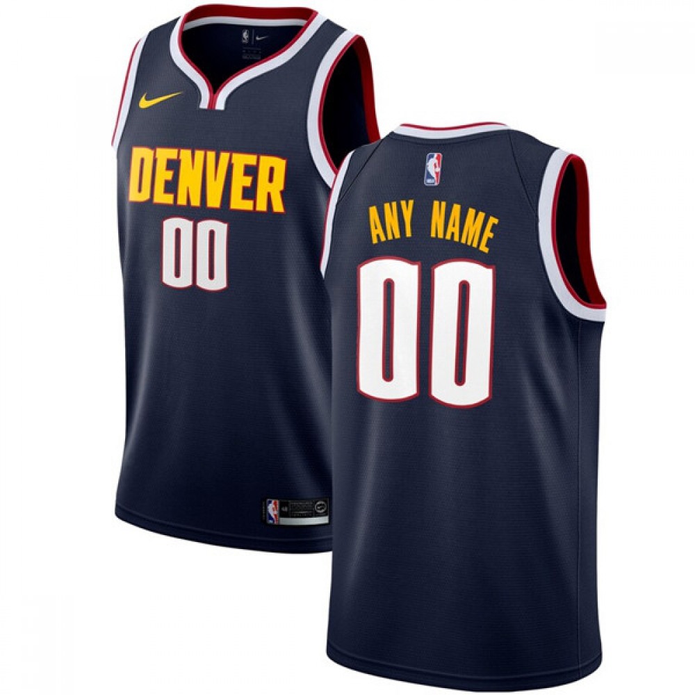 Men’s Denver Nuggets Navy Customized Stitched NBA Jersey