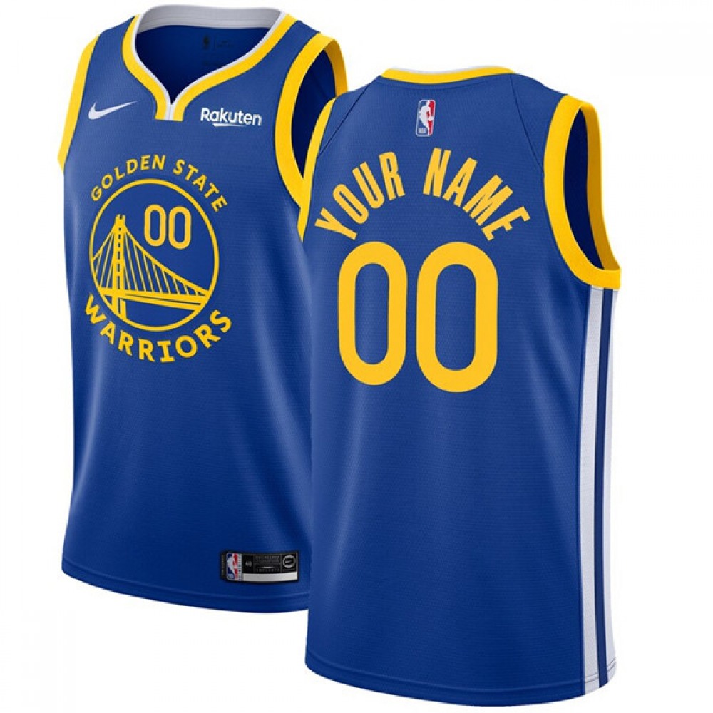 Men’s Golden State Warriors Blue Customized Stitched NBA Jersey