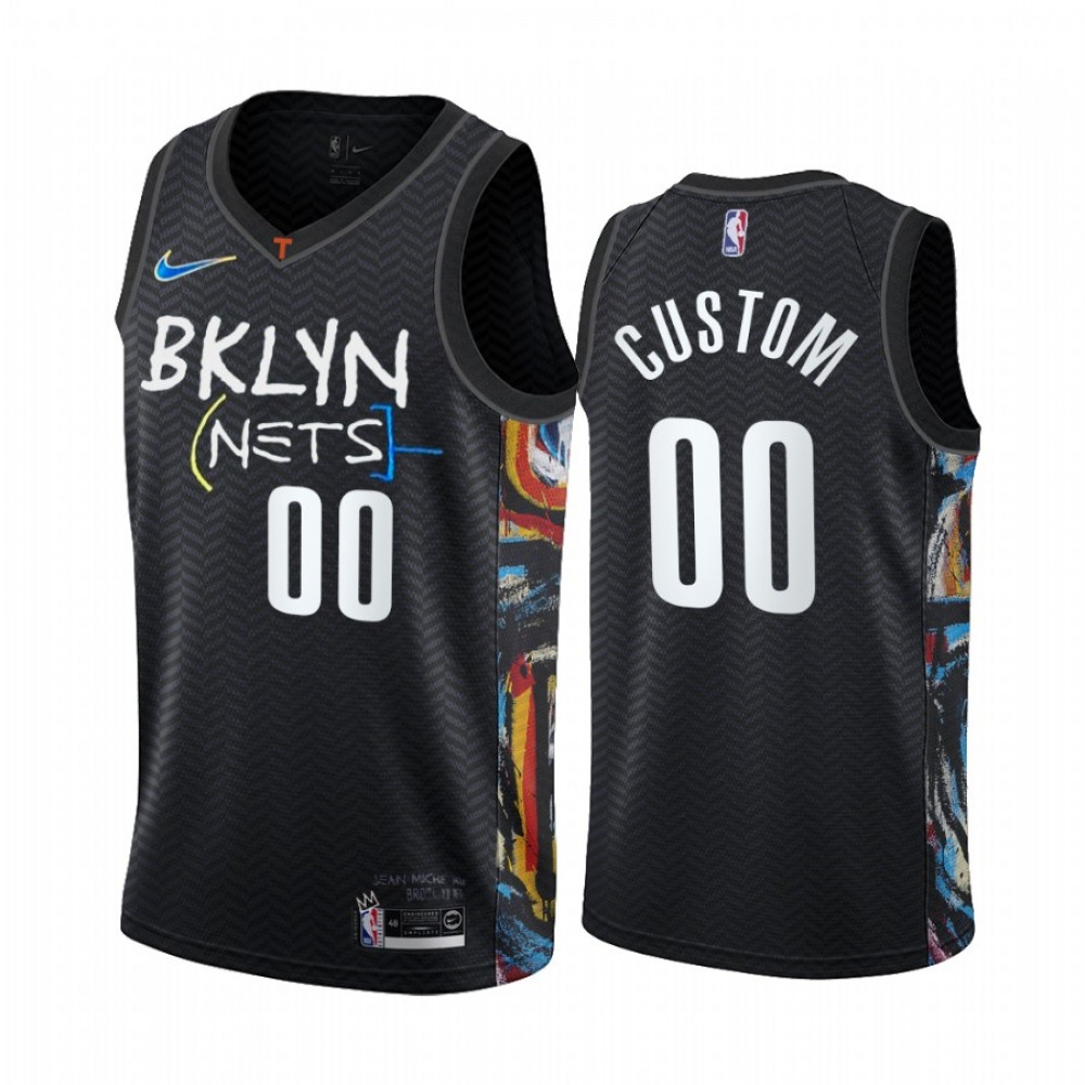 Men’s Brooklyn Nets 2020 Black City Edition Customized Stitched NBA Jersey