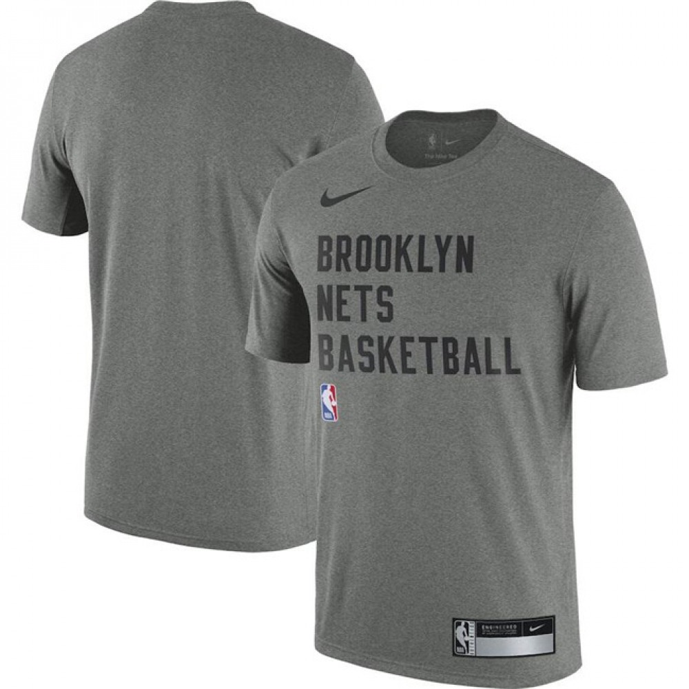 Men’s Brooklyn Nets Heather Gray 2023/24 Sideline Legend Performance Practice T-Shirt