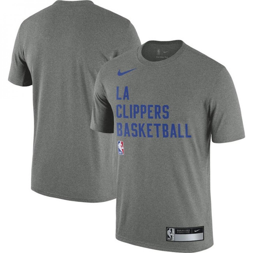 Men’s Los Angeles Clippers Heather Gray 2023/24 Sideline Legend Performance Practice T-Shirt