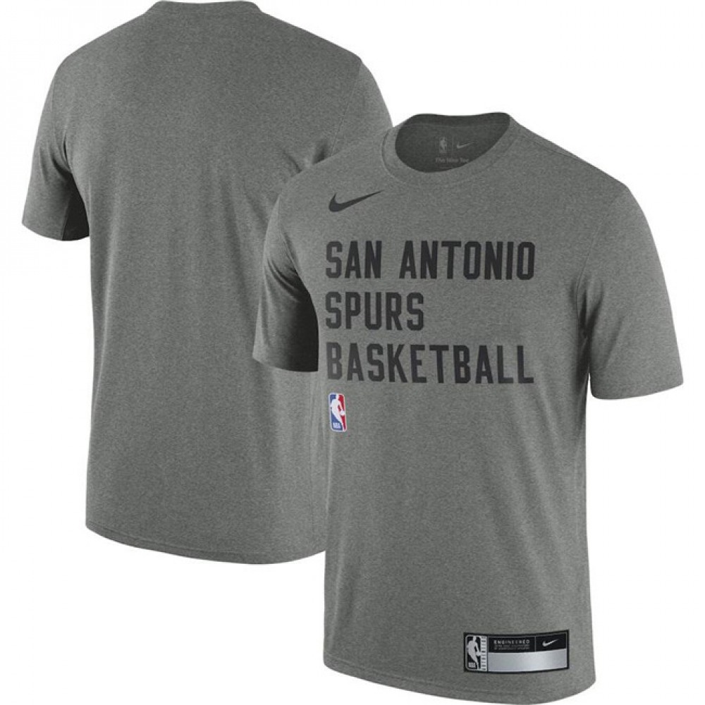 Men’s San Antonio Spurs Heather Gray 2023/24 Sideline Legend Performance Practice T-Shirt