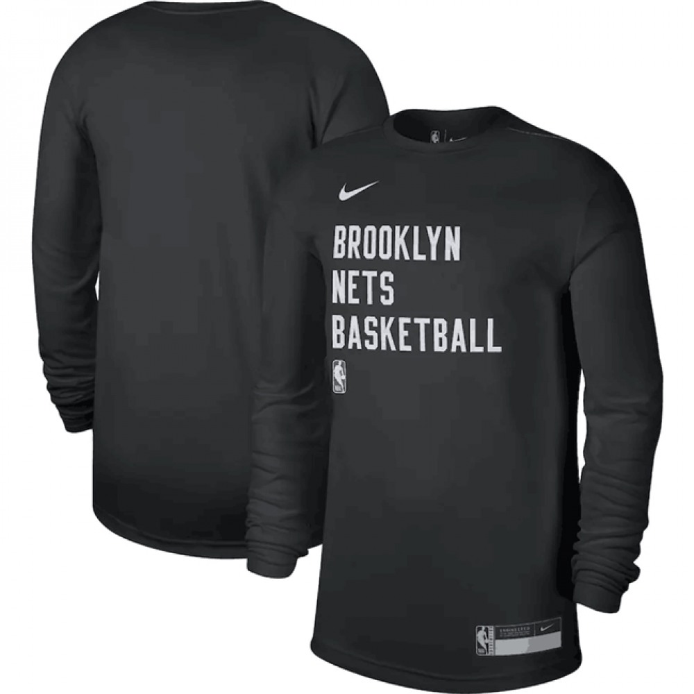 Men’s Brooklyn Nets Black 2023/24 Legend On-Court Practice Long Sleeve T-Shirt