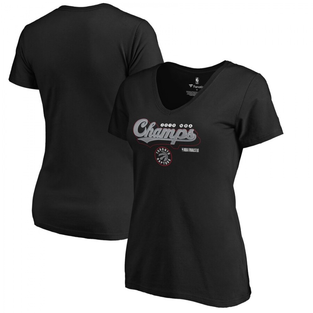 Women’s Toronto Raptors Black 2019 NBA Finals Champions Play Your Game V-Neck T-Shirt