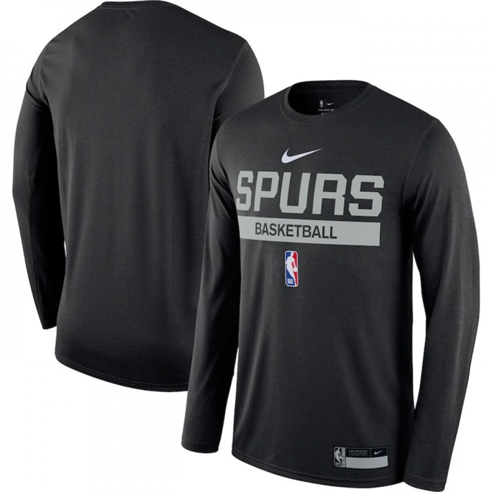 Men’s San Antonio Spurs Black 2022/23 Legend On-Court Practice Performance Long Sleeve T-Shirt
