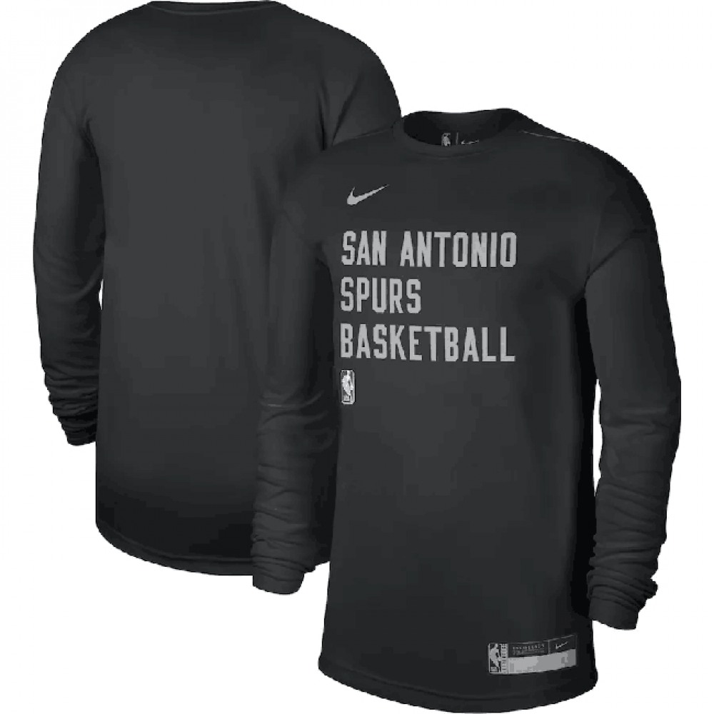 Men’s San Antonio Spurs Black 2023/24 Legend On-Court Practice Long Sleeve T-Shirt