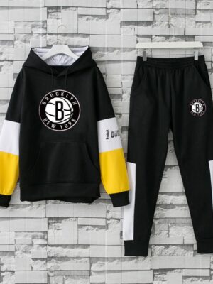 Men's Brooklyn Nets 2019 Black Tracksuits Hoodie Suit