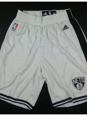 Brooklyn Nets White NBA Shorts