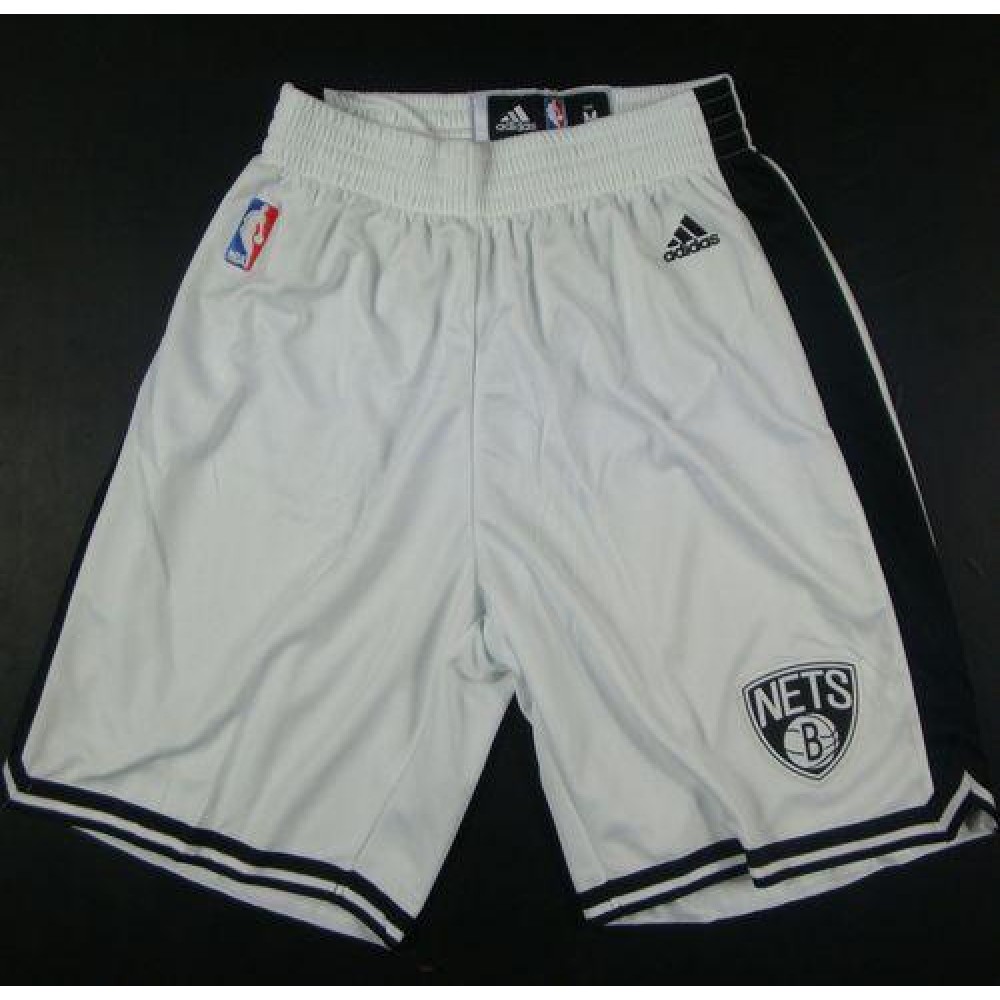 Brooklyn Nets White NBA Shorts