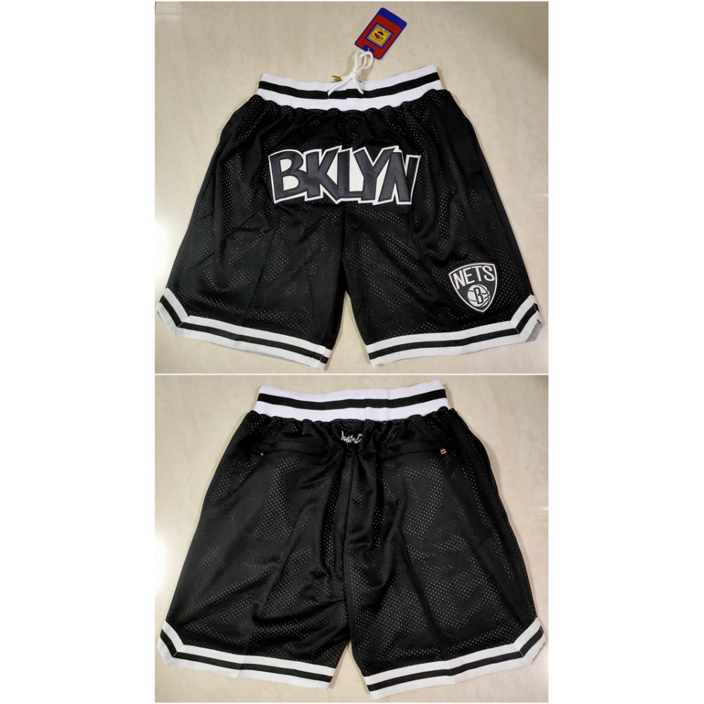 Men’s Brooklyn Nets Black Shorts (Run Small)