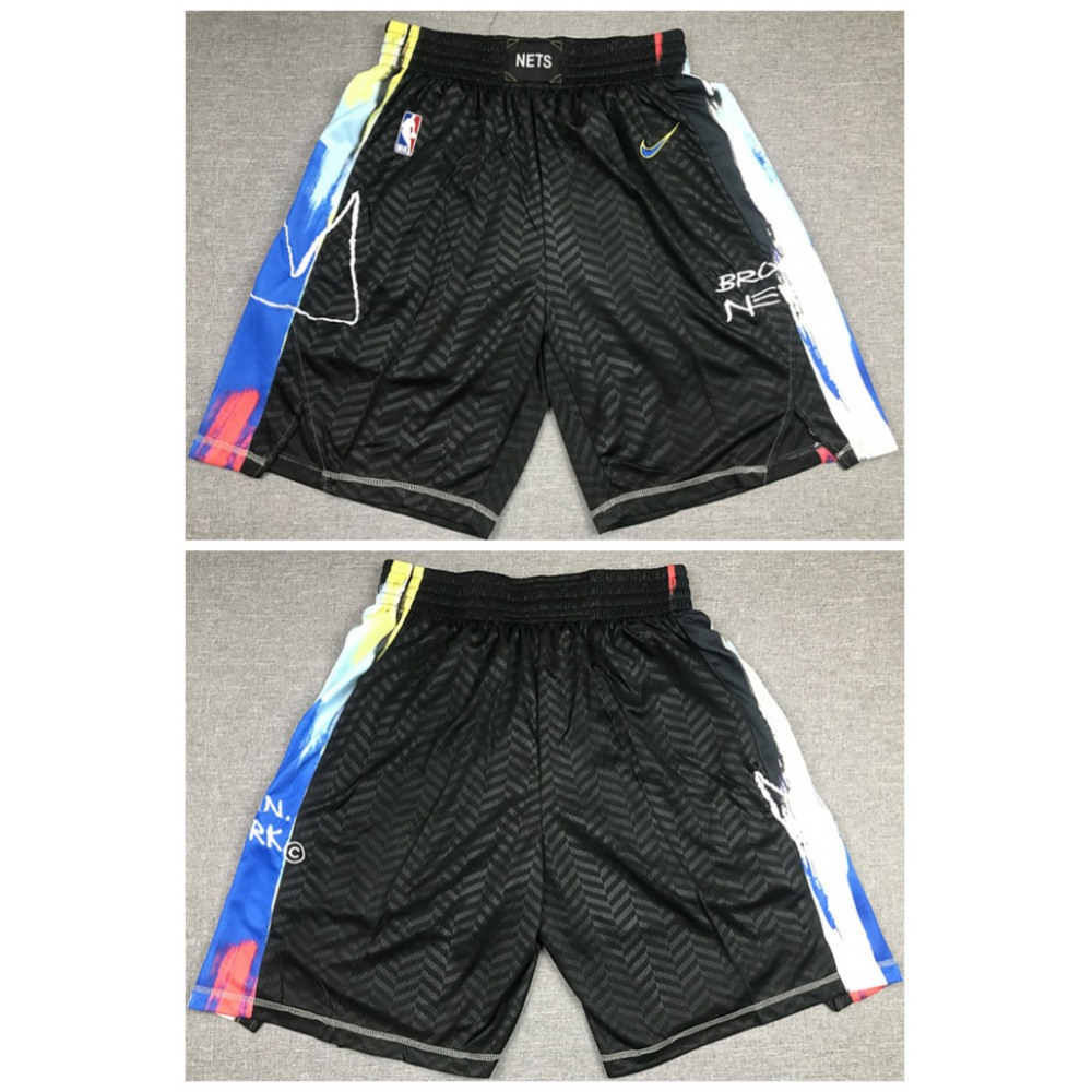 Men’s Brooklyn Nets Black Shorts (Run Small)