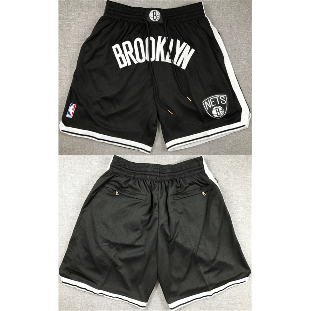 Men’s Brooklyn Nets Black Shorts (Run Small)