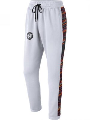 Men's Brooklyn Nets White Performance Showtime Basketball Pants
