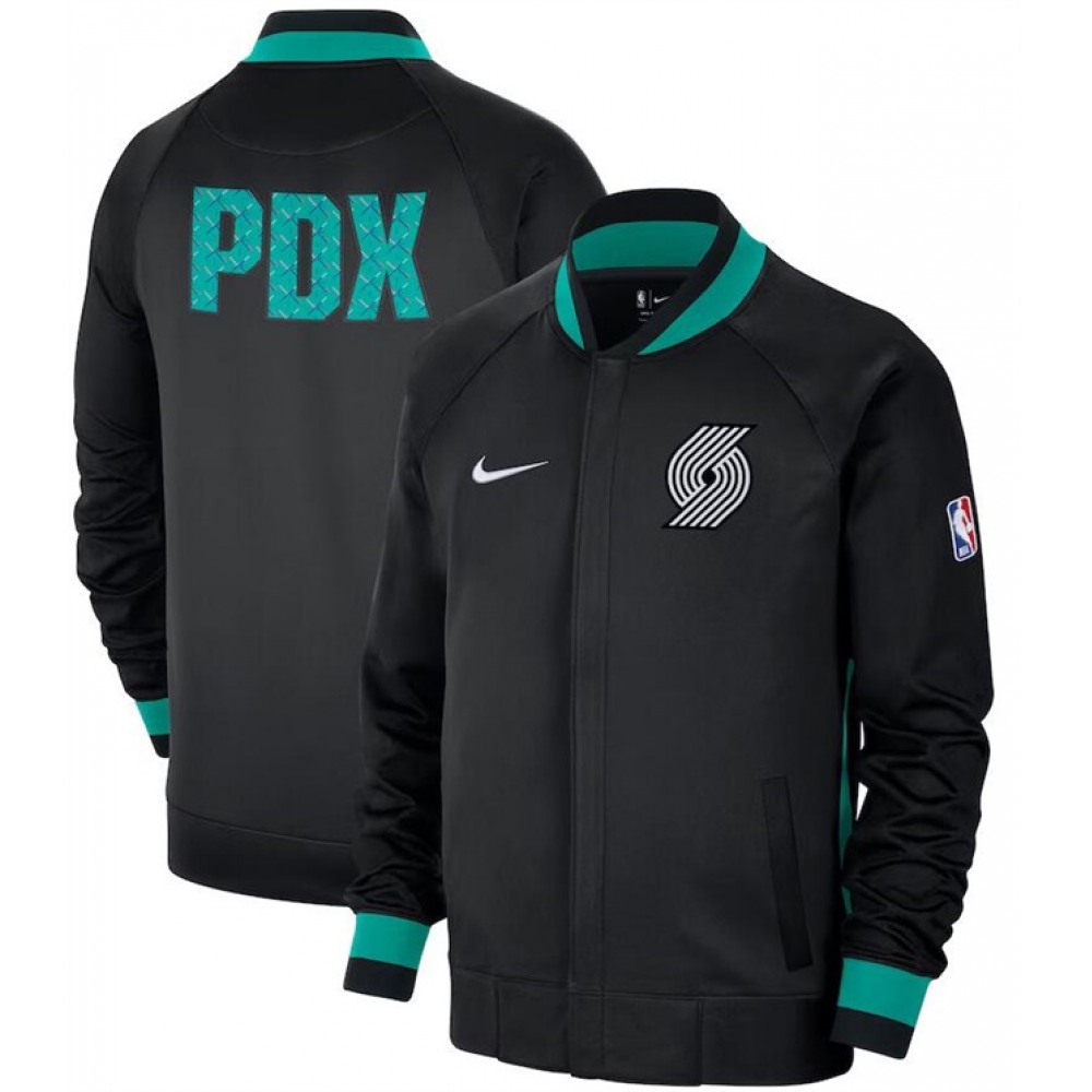 Men’s Portland Trail Blazers Black 2022/23 City Edition Showtime Thermaflex Full-Zip Jacket