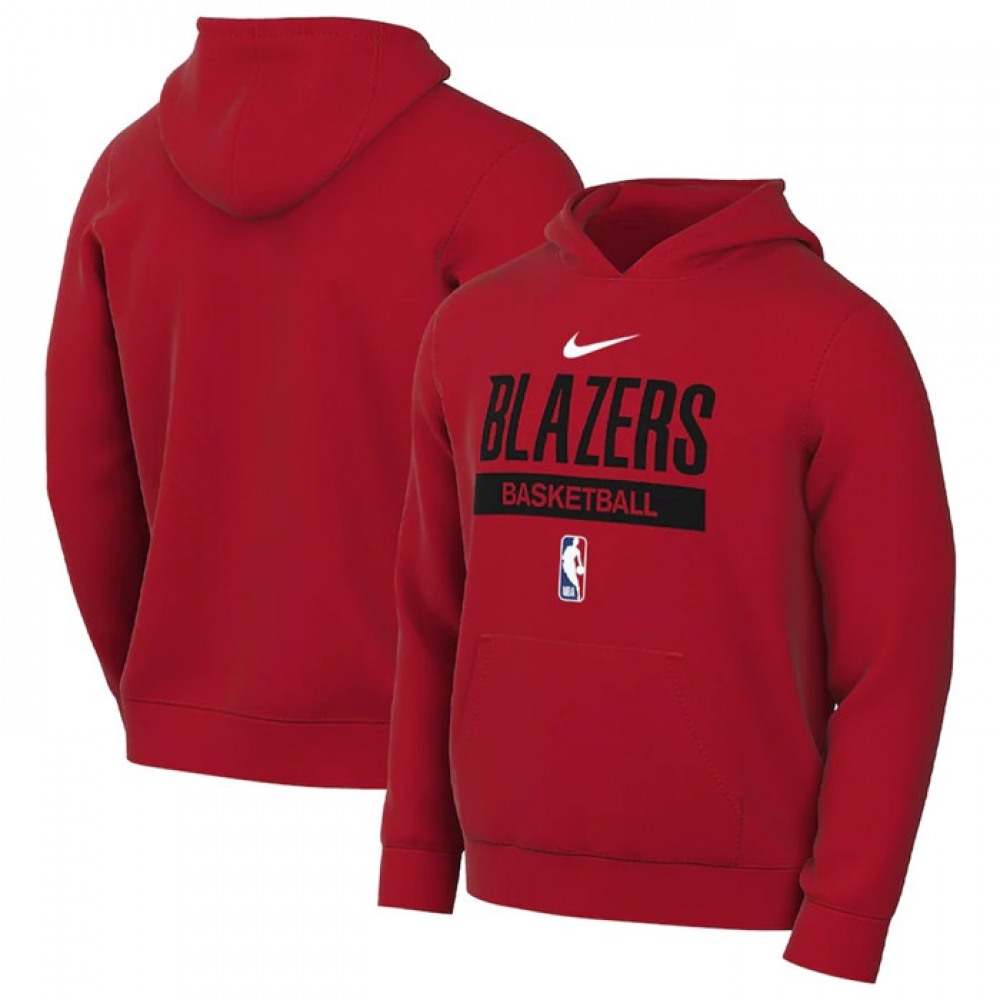Men’s Portland Trail Blazers Red Spotlight Fleece Overhead Hoodie