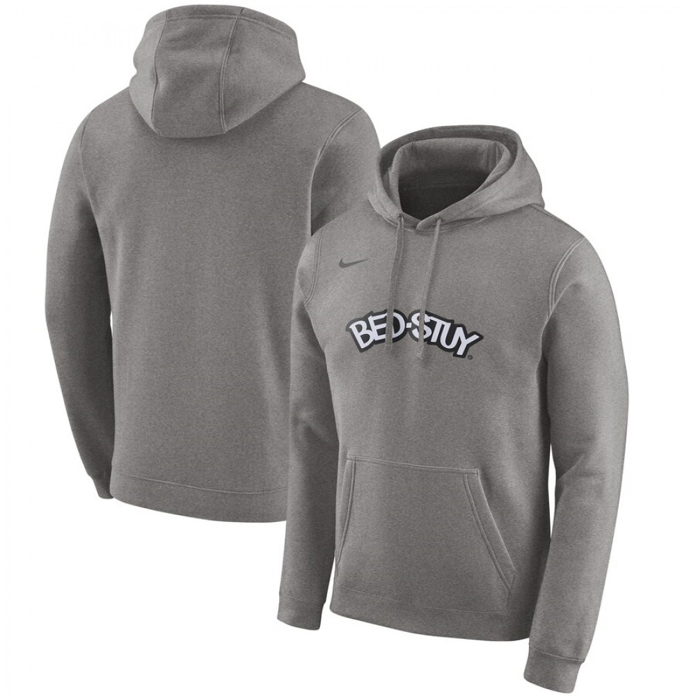 Men’s Brooklyn Nets Heather Gray City Edition Club Pullover Hoodie