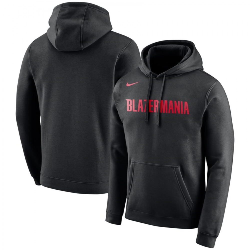 Men’s Portland Trail Blazers Black City Edition Logo Essential Pullover Hoodie