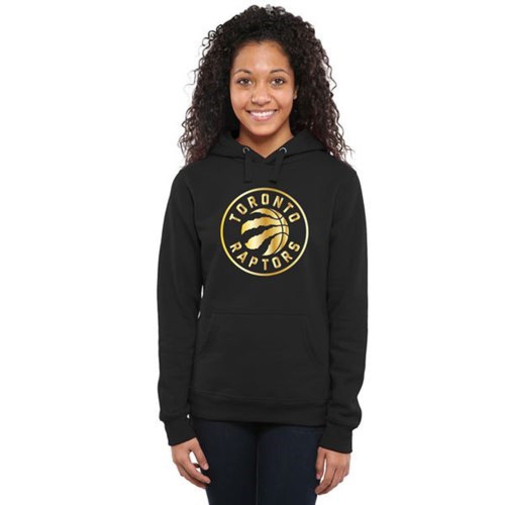 Women’s Toronto Raptors Gold Collection Pullover Hoodie Black