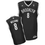 Nets #8 Deron Williams Black Road Revolution 30 Stitched NBA Jersey