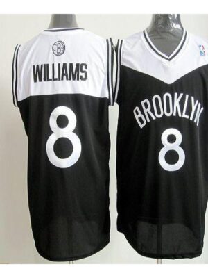 Nets #8 Deron Williams Black Road Revolution 30 Stitched NBA Jersey