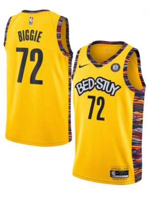 Men's Brooklyn Nets #72 Biggie Amarillo Swingman Stitched NBA Jersey